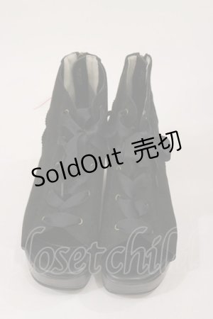 画像: axes femme / レースアップブーサン L ブラック H-25-04-12-1014-AX-SH-NS-ZH