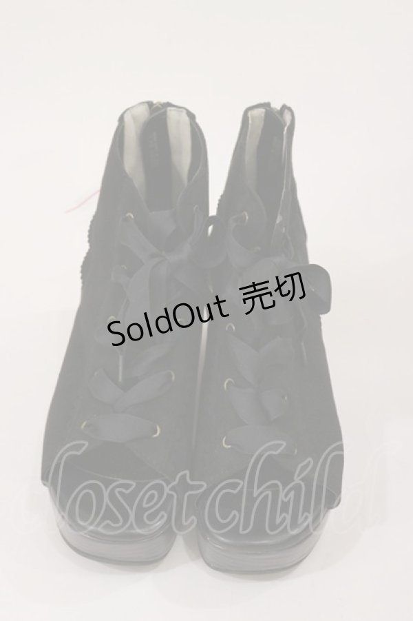 画像1: axes femme / レースアップブーサン L ブラック H-25-04-12-1014-AX-SH-NS-ZH (1)