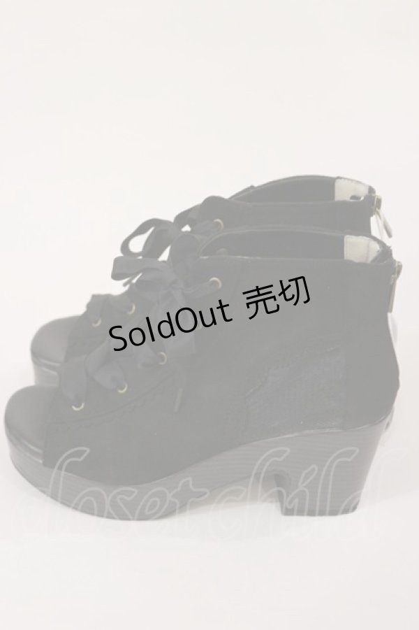 画像2: axes femme / レースアップブーサン L ブラック H-25-04-12-1014-AX-SH-NS-ZH (2)