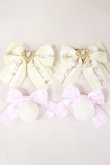 画像1: Amavel / Patisserie Porte Bonheurリボンクリップ  アイボリー/ピンク H-25-04-12-1024-CA-AC-NS-ZH (1)