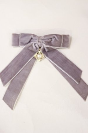 画像: axes femme POETIQUE / ベルベットリボンクリップ  パープル H-25-04-12-1025-AX-AC-NS-ZH