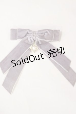 画像: axes femme POETIQUE / ベルベットリボンクリップ  パープル H-25-04-12-1025-AX-AC-NS-ZH