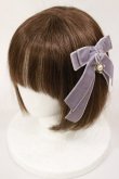 画像2: axes femme POETIQUE / ベルベットリボンクリップ  パープル H-25-04-12-1025-AX-AC-NS-ZH (2)