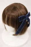 画像2: axes femme POETIQUE / ベルベットリボンクリップ  ネイビー H-25-04-12-1026-AX-AC-NS-ZH (2)