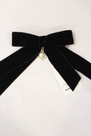 画像: axes femme POETIQUE / ベルベットリボンクリップ  ブラック H-25-04-12-1027-AX-AC-NS-ZH