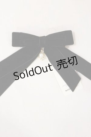 画像: axes femme POETIQUE / ベルベットリボンクリップ  ブラック H-25-04-12-1027-AX-AC-NS-ZH