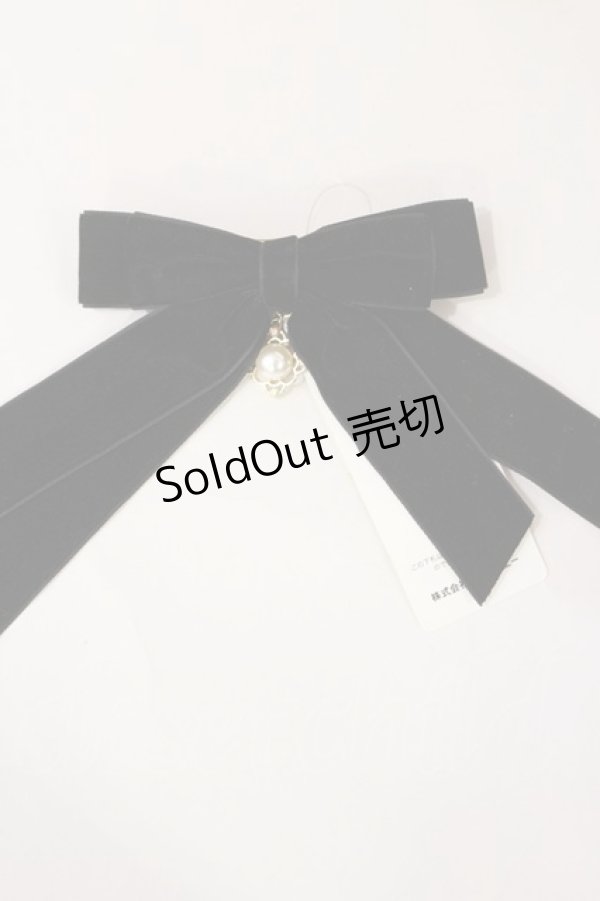 画像1: axes femme POETIQUE / ベルベットリボンクリップ  ブラック H-25-04-12-1027-AX-AC-NS-ZH (1)