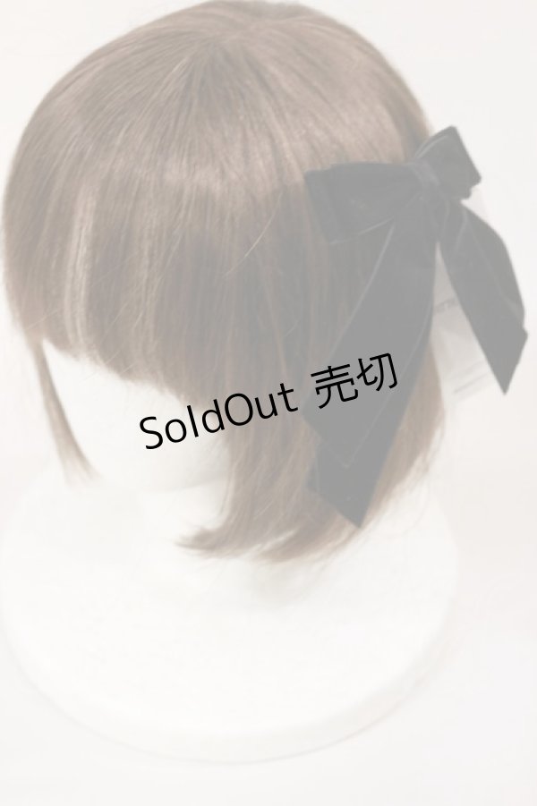 画像2: axes femme POETIQUE / ベルベットリボンクリップ  ブラック H-25-04-12-1027-AX-AC-NS-ZH (2)