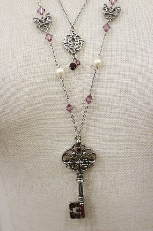 画像1: axes femme / 鍵モチーフ3wayネックレス  シルバー H-25-04-12-1038-AX-AC-NS-ZH (1)
