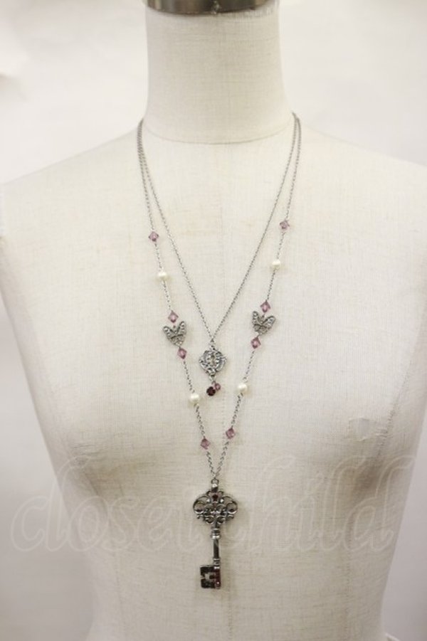 画像2: axes femme / 鍵モチーフ3wayネックレス  シルバー H-25-04-12-1038-AX-AC-NS-ZH (2)