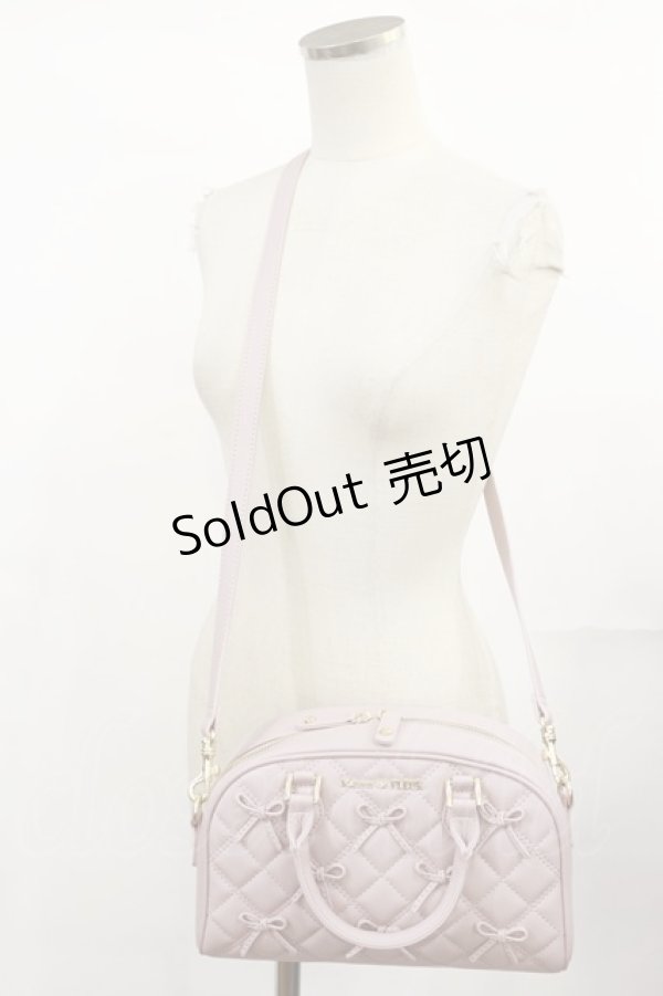 画像1: Maison de FLEUR / 希望のリボンボストンバッグ  ピンク H-25-04-12-1041-LO-BG-NS-ZH (1)