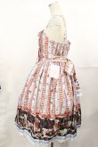 画像2: metamorphose / 【プラスサイズ】Happy Sewing Time フリルジャンパースカート+ヘッドドレスセット プラスサイズ サックス赤系(Saxe Blue/Red) H-25-04-12-1042-ME-OP-NS-ZH (2)