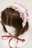 画像5: metamorphose / 【プラスサイズ】Happy Sewing Time フリルジャンパースカート+ヘッドドレスセット プラスサイズ サックス赤系(Saxe Blue/Red) H-25-04-12-1042-ME-OP-NS-ZH (5)