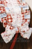画像6: metamorphose / 【プラスサイズ】Happy Sewing Time フリルジャンパースカート+ヘッドドレスセット プラスサイズ サックス赤系(Saxe Blue/Red) H-25-04-12-1042-ME-OP-NS-ZH (6)