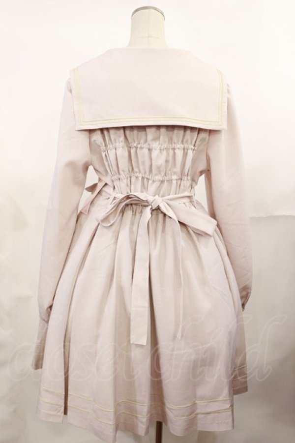 画像3: metamorphose / 【プラスサイズ】長袖セーラーリボンワンピース プラスサイズ オールドローズ(Light Rose) H-25-04-12-1044-ME-OP-NS-ZH (3)