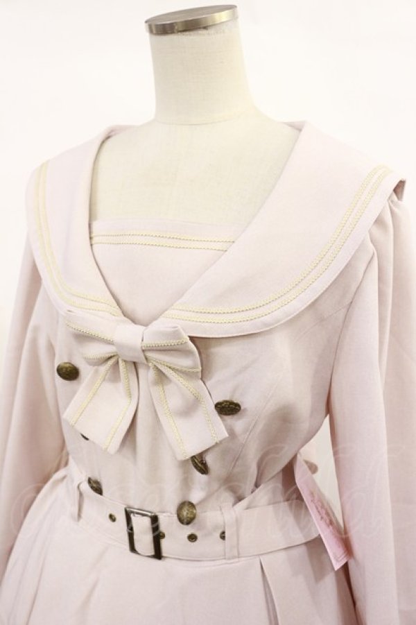 画像4: metamorphose / 【プラスサイズ】長袖セーラーリボンワンピース プラスサイズ オールドローズ(Light Rose) H-25-04-12-1044-ME-OP-NS-ZH (4)