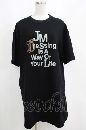 画像: Jane Marple Dans Le Salon / Message logo jersey dress  ブラック H-25-04-12-059-JM-OP-KB-ZH