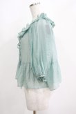 画像2: Candy Stripper / ANGELIC RIBBON SHEER BLOUSE  ミント H-25-04-12-061-PU-BL-KB-ZH (2)