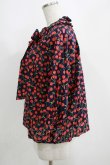 画像2: Jane Marple Dans Le Salon / Falling cherriesパフィーブラウス  navy H-25-04-12-063-JM-BL-KB-ZH (2)