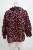画像3: Jane Marple Dans Le Salon / Falling cherriesパフィーブラウス  navy H-25-04-12-063-JM-BL-KB-ZH (3)