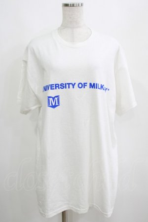 画像: MILKBOY / UNIVERSITY TEE L ホワイト H-25-04-12-067-MB-TO-KB-ZH