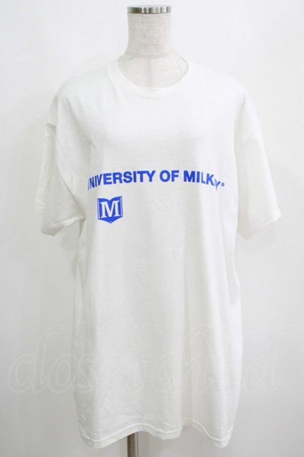 画像1: MILKBOY / UNIVERSITY TEE L ホワイト H-25-04-12-067-MB-TO-KB-ZH (1)