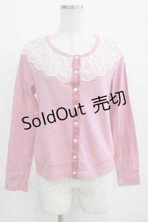 画像: Jane Marple / チュールレースカーディガン  ピンク H-25-04-12-070-JM-TO-KB-ZH