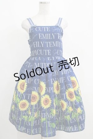 画像: Emily Temple cute / Sunflowerキャミソールワンピース  ネイビー H-25-04-12-009-ET-OP-KB-ZH