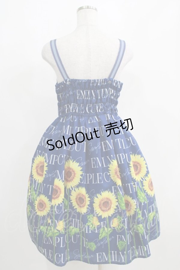 画像3: Emily Temple cute / Sunflowerキャミソールワンピース  ネイビー H-25-04-12-009-ET-OP-KB-ZH (3)
