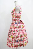 画像2: Jane Marple / フルーツピクニックスクエアドレス  レッド H-25-04-12-011-JM-OP-KB-ZH (2)