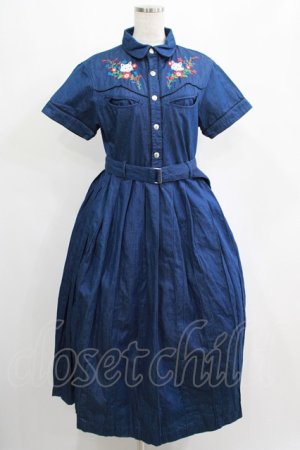 画像: Candy Stripper / Bloomy Cat One-piece S ブルー H-25-04-12-012-PU-OP-KB-ZH