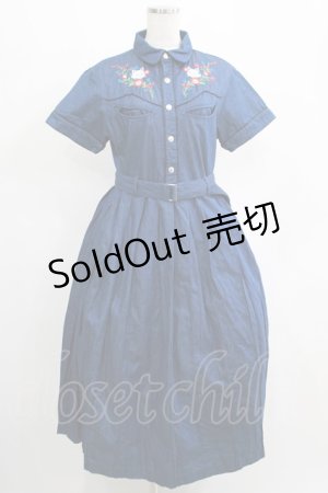 画像: Candy Stripper / Bloomy Cat One-piece S ブルー H-25-04-12-012-PU-OP-KB-ZH