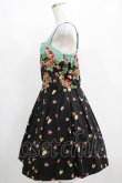 画像2: Jane Marple / ボーダーストロベリーのサンドレス  ブラック H-25-04-12-002-JM-OP-KB-ZH (2)