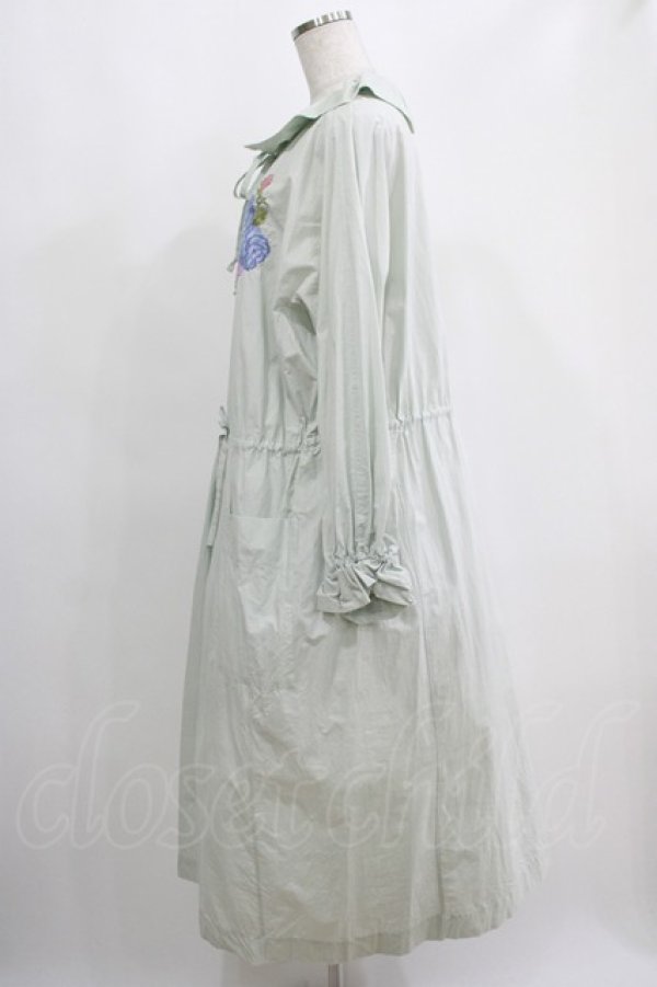 画像2: Jane Marple Dans Le Salon / Jardin Des Fleurs Embroideryドレス  ミント H-25-04-12-016-JM-OP-KB-ZH (2)