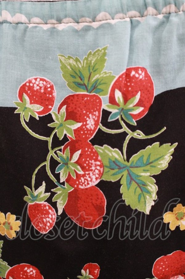 画像4: Jane Marple / ボーダーストロベリーのサンドレス  ブラック H-25-04-12-002-JM-OP-KB-ZH (4)