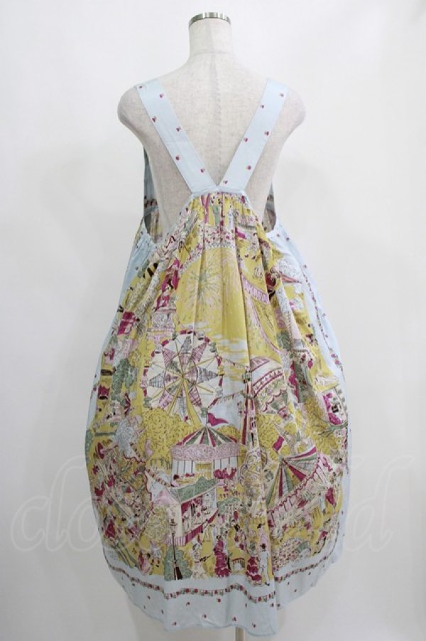 画像3: Jane Marple Dans Le Salon / La fete foraine apron dress  サックス H-25-04-12-022-JM-OP-KB-ZH (3)