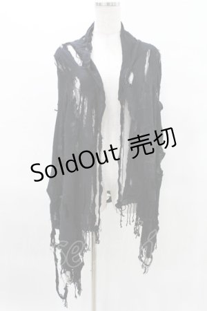 画像: STIGMATA / ダメージガーゼストール　  黒 H-25-04-13-005-GO-ZA-KB-ZH