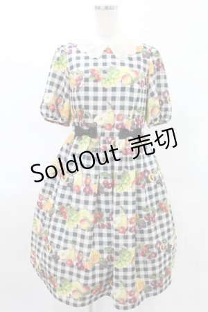 画像: Melody BasKet / Fruits BasKetワンピース  ブラック H-25-04-13-006-LO-OP-KB-ZH