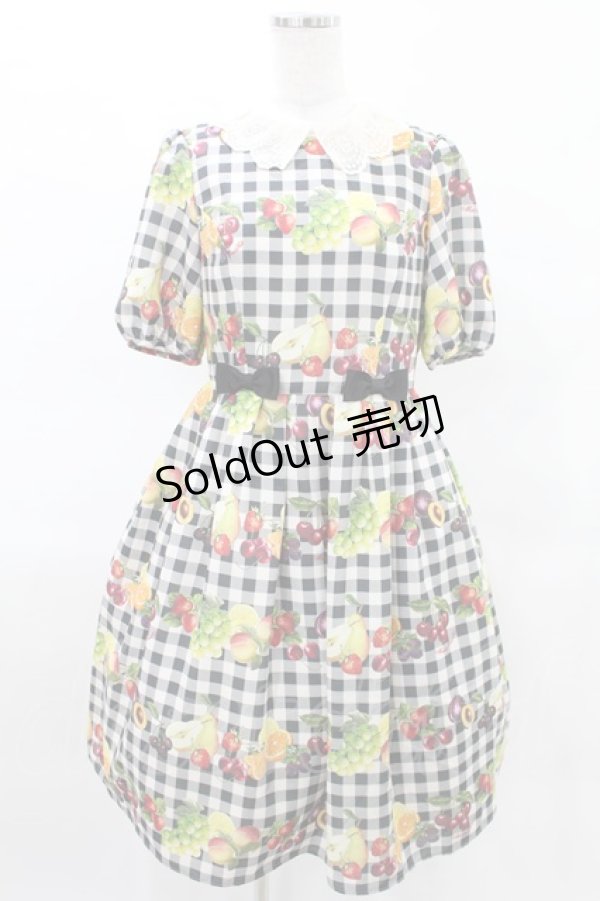 画像1: Melody BasKet / Fruits BasKetワンピース  ブラック H-25-04-13-006-LO-OP-KB-ZH (1)