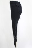 画像2: axes femme / 裾レースストレッチパンツ L ブラック H-25-04-13-1031-AX-PA-NS-ZH (2)