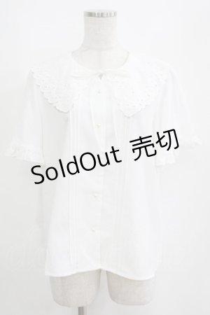 画像: axes femme / 刺繍襟ブラウス M オフ H-25-04-13-1033-AX-BL-NS-ZH