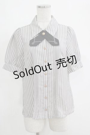 画像: Amavel / Gentle Butlerクロスタイブラウス(半袖) Free グレー H-25-04-13-1041-CA-BL-NS-ZH