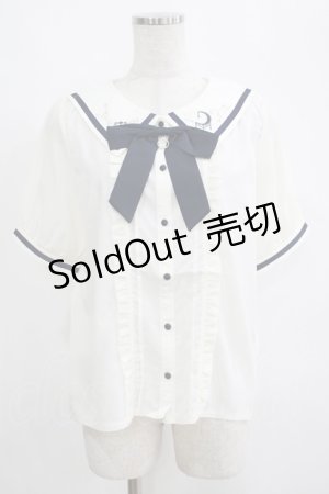 画像: axes femme POETIQUE / 星座刺繍セーラー襟ブラウス M 生成り H-25-04-13-1042-AX-BL-NS-ZH
