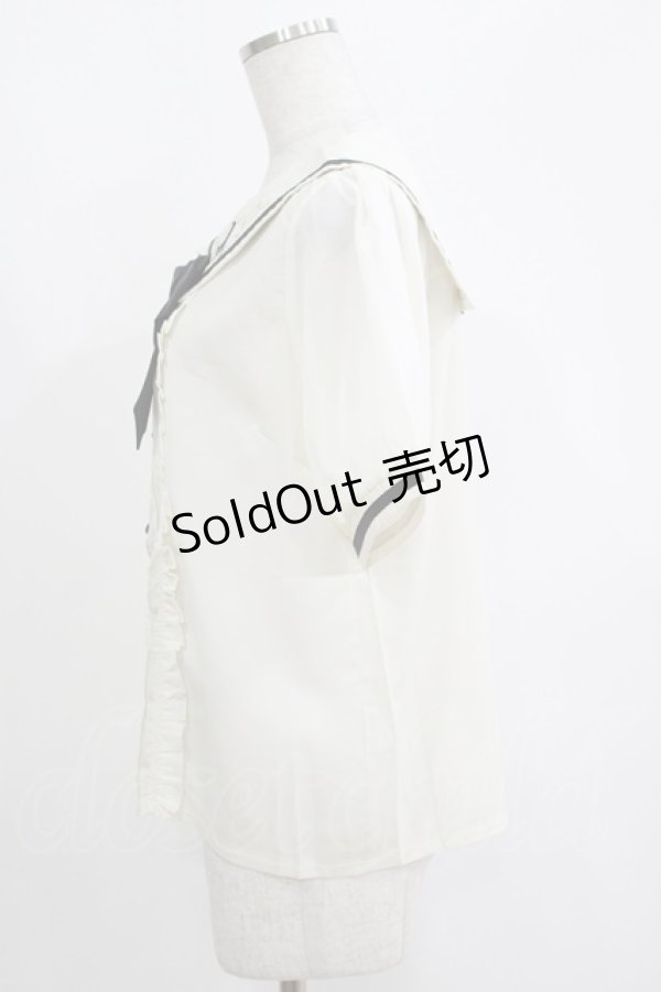 画像2: axes femme POETIQUE / 星座刺繍セーラー襟ブラウス M ベージュ H-25-04-13-1044-AX-BL-NS-ZH (2)