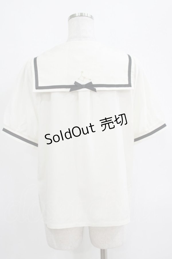 画像3: axes femme POETIQUE / 星座刺繍セーラー襟ブラウス M ベージュ H-25-04-13-1044-AX-BL-NS-ZH (3)
