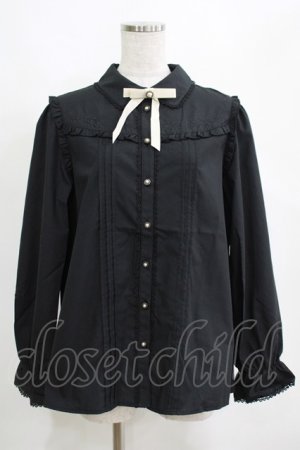 画像: axes femme Red label / Redlabel刺繍ブラウス XL ブラック H-25-04-13-1051-PU-BL-NS-ZH