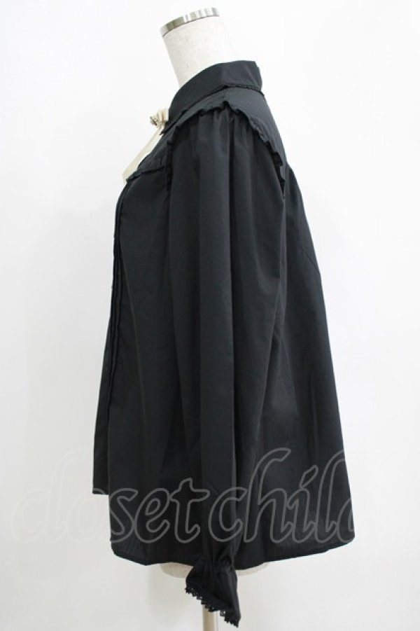 画像2: axes femme Red label / Redlabel刺繍ブラウス XL ブラック H-25-04-13-1051-PU-BL-NS-ZH (2)