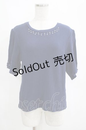 画像: axes femme / パール使いトップス M ネイビー H-25-04-13-1056-AX-TO-NS-ZH
