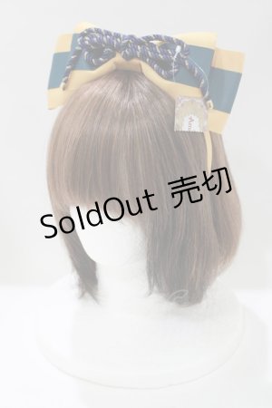 画像: Amavel / おもひでの玩具箱和風リボンカチューシャ  マスタード H-25-04-13-1080-CA-AC-NS-ZH