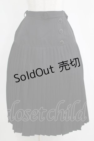 画像: axes femme / 切替プリーツミディスカート Free ブラック H-25-04-13-1018-AX-SK-NS-ZH